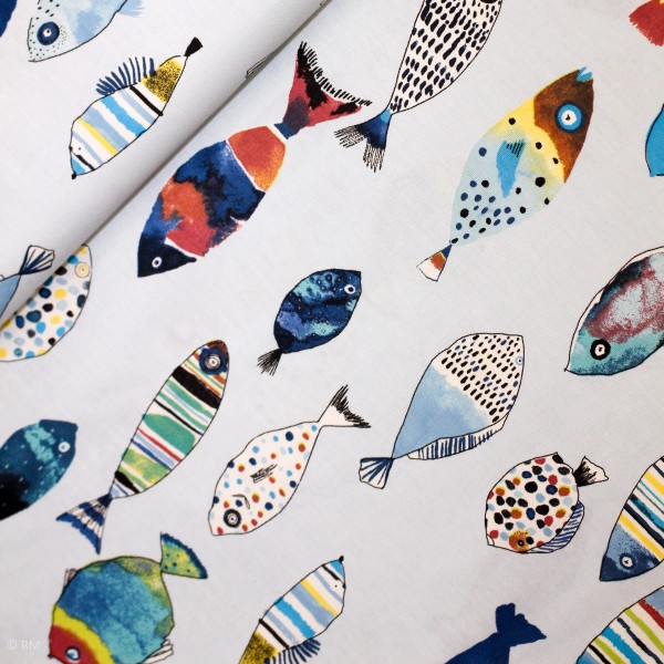 Dekostof "Gone Fishing" ocean