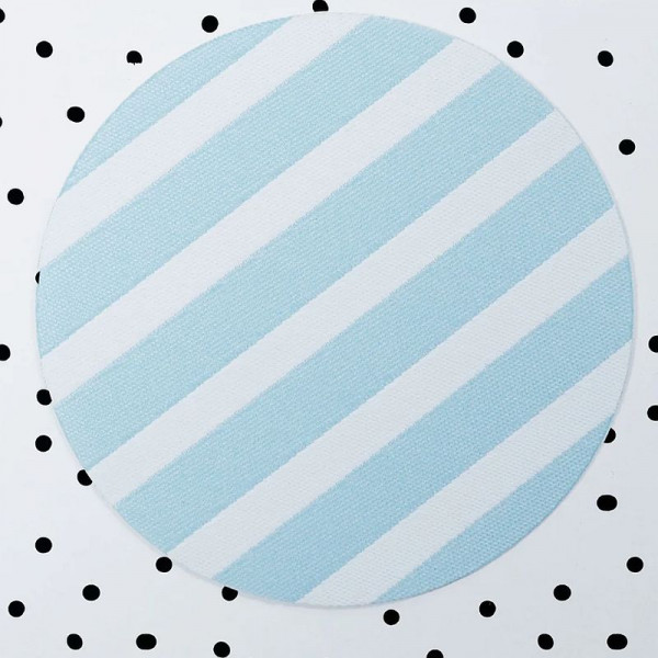 Stryge-på patch "XXL rund hvid-mint" Ø 60 mm