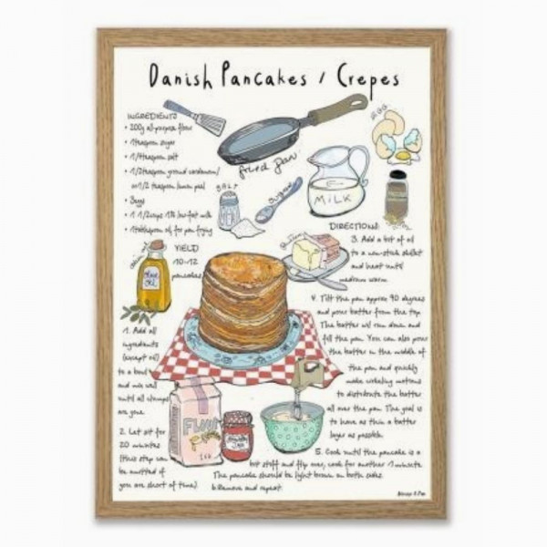 Plakat "Danish Pancakes" DIN A3