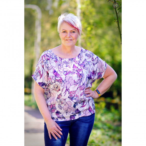 Snitmønster Dame-Shirt "Fly" str 32 - 58