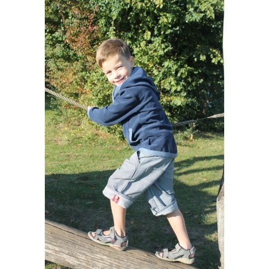 Vævet bomuld "Denim Oshkosh" kollektion striber