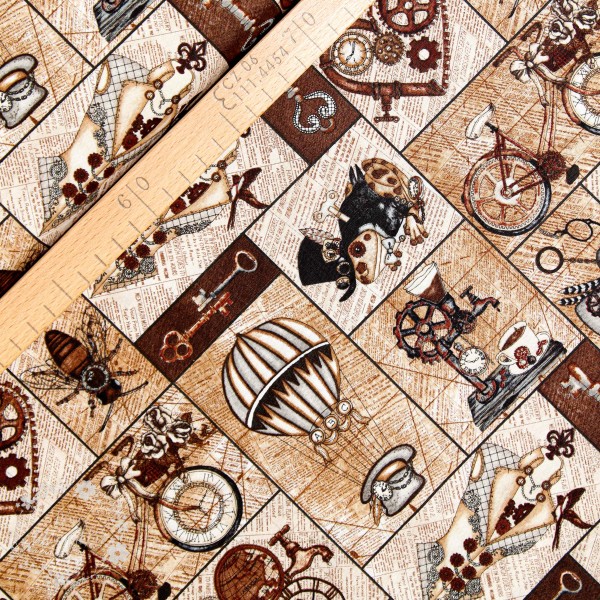 Bomuld “Unknown Voyage - Patch Tan" by Tana Mueller