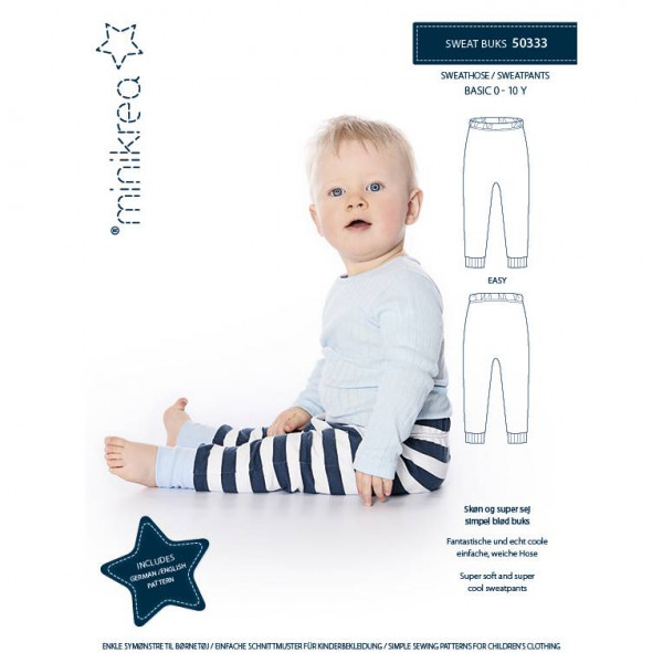 MiniKrea Snitmønster 50333 "Sweat buks" str 0 –...