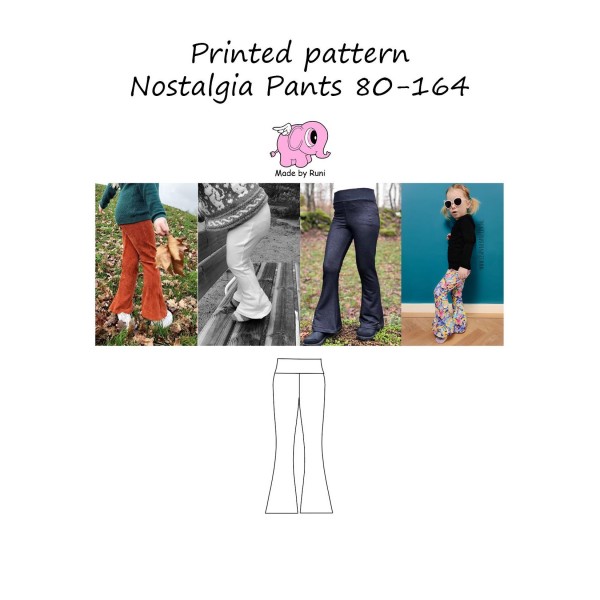Snitmønster til børn "Nostalgia Pants" str 80 - 164