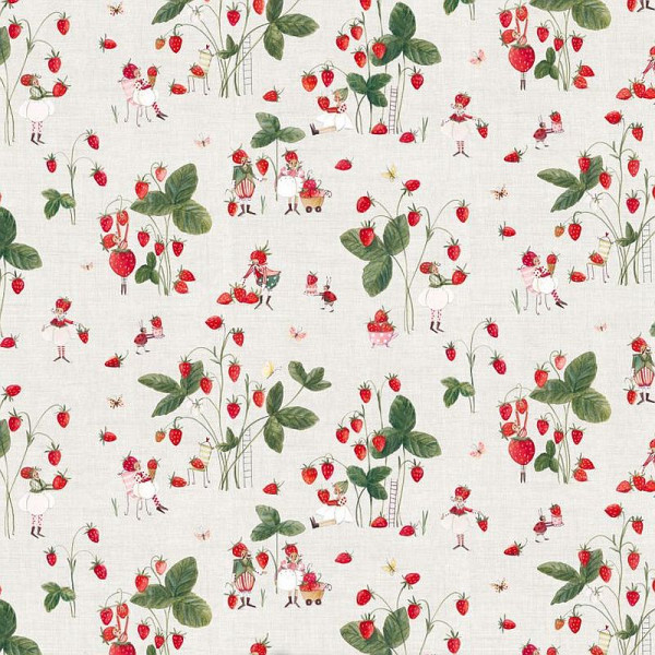 Bomuld "Erdbeerernte" fra acufactum