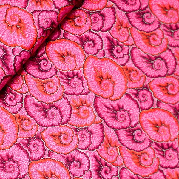 100 cm Bomuld Kaffe Fassett“s “Spring 2017 Curlique Pink"