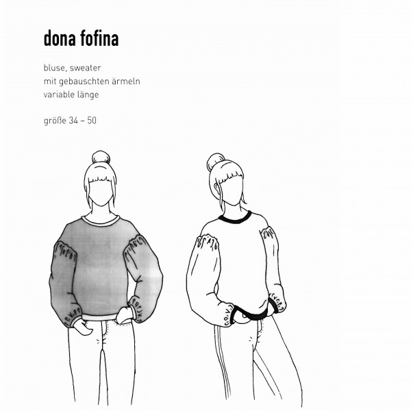 Snitmønster Dame-Bluse "Dona Fofina" str 34 - 50