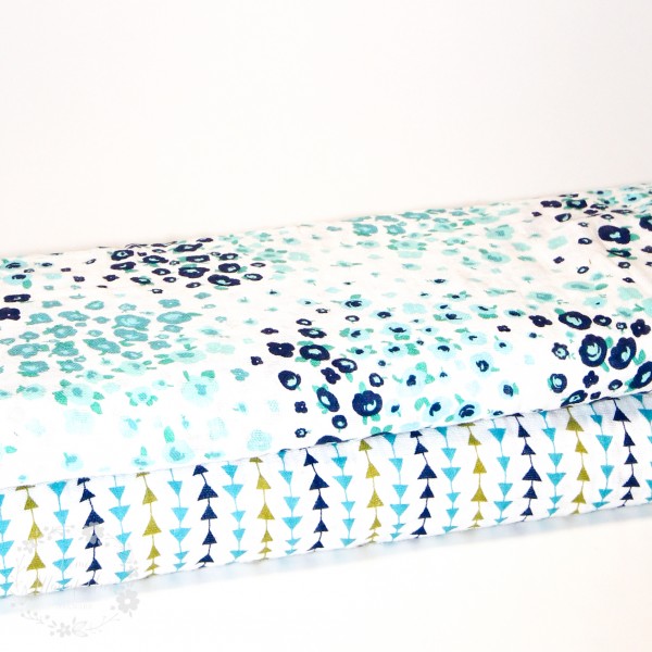 Double Gauze med blomster