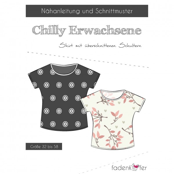 Snitmønster Shirt “Chilly“ Dame str. 32 - 58